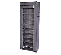 Dibea Armadio pieghevole da campeggio in tessuto guardaroba 160x60x30 cm, Grigio