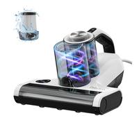 Dibea Aspiratore per Materassi con luce UV-C 245mm e Vibrazione, 450W 17kPa Battimaterasso Antiacaro, Filtro HEPA, rimuove il 99,9% degli allergeni