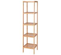 dibea Regal mit 5 Ablagefächern Standregal Turmregal 33x33x146 cm Verschiedene Farben Scaffale, Legno, Naturale, Taglia Unica