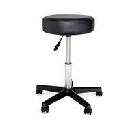 dibea Sgabello con ruote officio o studio Sgabello regolabile 360° Nero