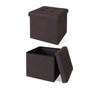 dibea Sgabello pieghevole lino cubo 38x38x38 cm o banca 76x38x38 cm