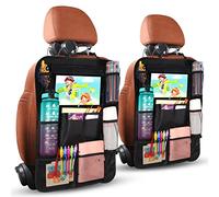 Diboniur 2 Pezzi Protezione Sedile Auto Bambini, 10 Tasche, Nero