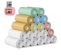 Diboniur 20 Rotoli Carta Termica, 10 Bianchi e 10 Colorati | Set misto, largo 5,7 cm e diametro 2,5 cm, per foto, disegni, lavoretti, scuola, feste e viaggi
