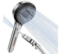 Diboniur Soffione Doccia con 6 Modalità Spray, Doccino per Doccia Pressurizzato con Funzione Filtro, Soffione Doccia Anticalcare Grande (Soffione Senza Tubo)