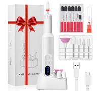 Diboniur Fresa per Unghie, 12 in 1 Fresa per Unghie Portatile con LED Display, 18000 RPM Fresa per Unghie Professionale, Ricarica USB Fresa Unghie, Fresa Unghie Professionale con 3 Velocità Regolabile