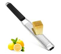 Diboniur Grattugia Formaggio, Grattuggiato Limone Scorza Manuale, per Parmigiano Agrumi Zenzero Cioccolato Frutta Secca, Acciaio Inossidabile, con Coperchio Protettivo e Spazzola per la Pulizia