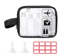 Diboniur Kit Viaggio Liquidi - Beauty Case da Viaggio, Set da viaggio per Aereo da 10 Pezzi, con 2 Imbuti Piccoli, Contenitori Viaggio Liquidi 100ml per Shampoo, Crema, Lozione