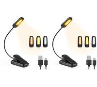 Diboniur Luce per Lettura Libri a Letto, USB Ricaricabile Lampada da Lettura, 9 LEDs 3 Modalità, Luce Lettura per Libro,Portatili,Viaggio,Bambini (Confezione da 2)