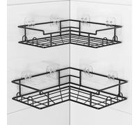 Diboniur Mensola Doccia Angolare Senza Foratura con 8 Ganci 2 Pezzi Organizer