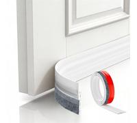 Diboniur Paraspifferi Sottoporta Migliorato con Feltro, 100 x 5 cm, Bianco