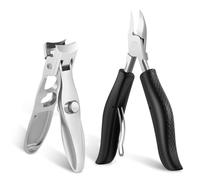 Diboniur Set Professionale Per Unghie Spesse e Incarnite - 2 Pezzi Tagliaunghie Uomo, Tronchesino Super Affilato, Inossidabile Per Piedi e Mani