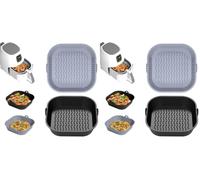 Diboniur Teglia Silicone Friggitrice Aria 2 Pezzi 5-8L per COSORI e Philips (Confezione da 2)