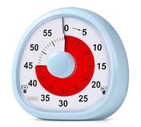 Diboniur Timer Visivo Bambini Ricaricabile, 60 Minuti Conto alla Rovescia Silenzioso, Temporizzatore Tavolo per Bambini, Strumenti di Gestione del Tempo per Cucina, Aula, Bagno (Blu)