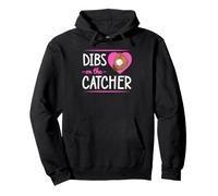 Dibs On The Catcher Romantico Baseball San Valentino Felpa con Cappuccio