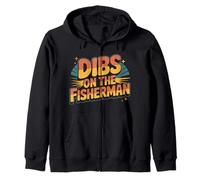Dibs On The Fisherman Moglie Girlfriend Partner Hobby |- Felpa con Cappuccio