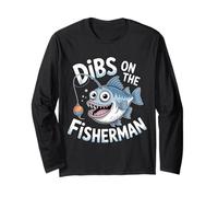 Dibs On The Fisherman Moglie Girlfriend Partner Hobby |- Maglia a Manica