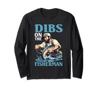 Dibs On The Fisherman Moglie Girlfriend Partner Hobby - Maglia a Manica