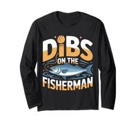 Dibs On The Fisherman Moglie Girlfriend Partner Hobby |- Maglia a Manica