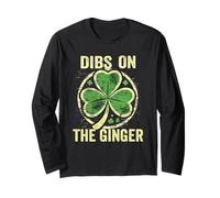 Dibs on The Ginger St Patrick's Shamrock Donne Ragazze Maglia a Manica