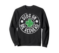 Dibs On The Redhead Funny St Patricks Day Uomini Donne Bambini Felpa