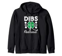 Dibs On The Redhead Shamrock St Patricks Day Donne Uomini Bambini Felpa con Cappuccio