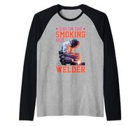 Dibs On The Smoking Hot Welder Girlfriend Partner Love Maglia con Maniche Raglan
