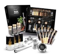 DIBYS Kit Fai-Da-Te con 12 Botaniche Naturali e Accessori | Set Rum per Degustazione con Bottiglia, Cubetto e Accessori | Cocktail Kit di Infusione con 4 Ricette