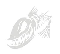 Dicale Car - Adesivo riflettente Scheletro di Pesce, Etichetta in Vinile Impermeabile | Grafica Creativa Per Veicolo, Barca, Computer Portatile, Casco, Scooter, Moto, Attrezzatura Esterna