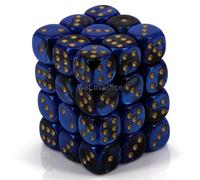Dice Block with 36 d6 Gemini Black-Blue w/gold