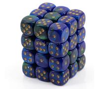Dice Block with 36 d6 Gemini Blue-Green w/gold