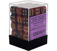Dice Block with 36 d6 Gemini Purple-Red w/gold