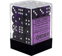 Dice Block with 36 d6 Translucent Purple w/white