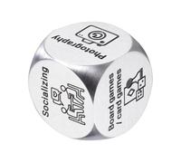 Dice coppia in acciaio inossidabile - Cubo selettore di idee da data divertente | Dice di decisione per adulti per coppie, gioco di relazioni per fidanzato, fidanzata, marito, moglie, per le