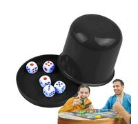 Dice Cup Game, Dice Shaker Set with 5 Dicefor Party Family Fun and Bar Entertainment, Abs Shaker Cup with Stacking Design for Birthday Games and Interactive Group Play