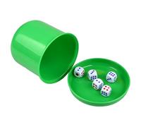 Dice Cup Set - 5 Dices Shaker Cups, Party Game, Lightweight Portable Construction Easy Shake Clear Cupp View | Suitable for Games Night Casual Play Group Challenge Interactive Fun, 0.47x0.47x0.47 inch