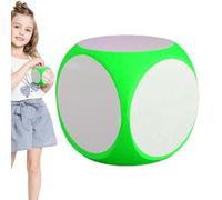 Dice de Mousse à Secco Clear - Cube di apprendimento riutilizzabile, grandi dadi bianchi | Blocco di dadi cancellazione a secco per attività in classe, di gioco, alfabeto e disegno numerico