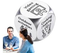 Dice - Decision Dice | Date Night Dice | Decision Dice Couple Creative Date Night Dice Game | Game Accessories Ideas Steel Novelty Toys for Valentines Day & Birthday, Creative Decision Dice