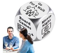 Dice - Decision Dice | Date Night Dice | Decision Dice Couple Creative Date Night Dice Game | Game Accessories Ideas Steel Novelty Toys For Valentines Day & Birthday, Dice Creative Decision