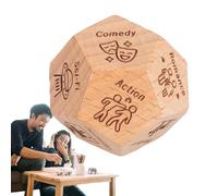 Dice di decisione cinematografica - Data della data del film, dadi notturni, dadi di decisione cinematografica in legno a 12 lati | Game notturno romantico Gift Night Date Night, Relationship Fun Dice