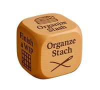 Dice di decisione trapunta di legno - 1.97x1.97x1.97in dadi da ricamo, dadi a maglia | Accessorio artigianale per arte da cucito a maglia per artigiani donne figlie familiari madri nonne | Nuove idee