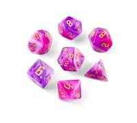 Dice DND, set di 7 dadi poliedrici, per MTG Dungeons & Dragons RPG MTG DND D&D D20 D12 D10 D8 D6 D4 (viola)