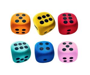 Dice Dolce - Dice A Spugna Morbida 6x | Distribuzione Del Gioco Da Tavolo Da 1,5 Pollici Con Bordi Rotondi | All'insegnamento Per I Ragazzi Del Campeggio A Casa | Scuola Di Ragazze Di Famiglia