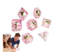 Dice Fancy Mushrooms - 7 Dadi in resina impostato per il gioco di ruolo, | per giochi da tavolo, Dadi poliedrici unici per avventure RPG, Dungeon e Draghi