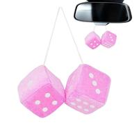 Dice For Car - Auto Rear Mirror Dice Pendant, Small Decorative Car Charm, Fuzzy Interior Ornament For Truck, SUV, Vehicle Decor, Classic Retro Hanging Accessory Auto Interior Styling