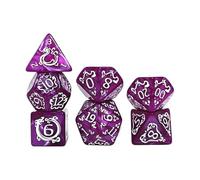 Dice Game Set, Role Play Toy, Dragon Pattern Multi Sided Design, Interactive Play for Group Activities, Kids Dice Toy, Dices Game Set for Party Plays Use 2.76x1.97x1.97 Inches