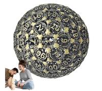 - Dice metallico a 100 facce, forma di precisione bilanciata, finitura lucida | Pezzo da gioco da collezione con grande precisione, struttura ponderata per ventilate