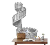 Dice Rolling Tower, Roman Castle Theme, Board Game Accessory, Ancient Desktop Decor, Heavy Duty Tabletop Structure, Ideal for RPG, Strategy Games, Party Play, Gift, Home Display Use