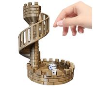Dice Rolling Tower, Roman Castle Theme, Board Game Accessory, Ancient Desktop Decor, Heavy Duty Tabletop Structure, Ideal for RPG, Strategy Games, Party Play, Gift, Home Display Use