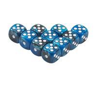 Dice Set, 10 Pieces Acrylic 6 Sided Dice for Tabletop Games, Rounded Corners, Lightweight Parties Accessories for Family Fun, Bar Events, Game Night, Competition, 0.47x0.47 Inches