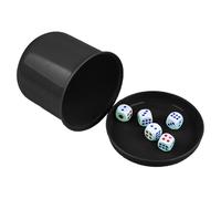 Dice Shaker Cup Family Party Game | Coppa classica di Falso con 5 dadi inclusi per divertenti gare di gruppo Bar o Serate di gioco Adolescenti e Amici Che